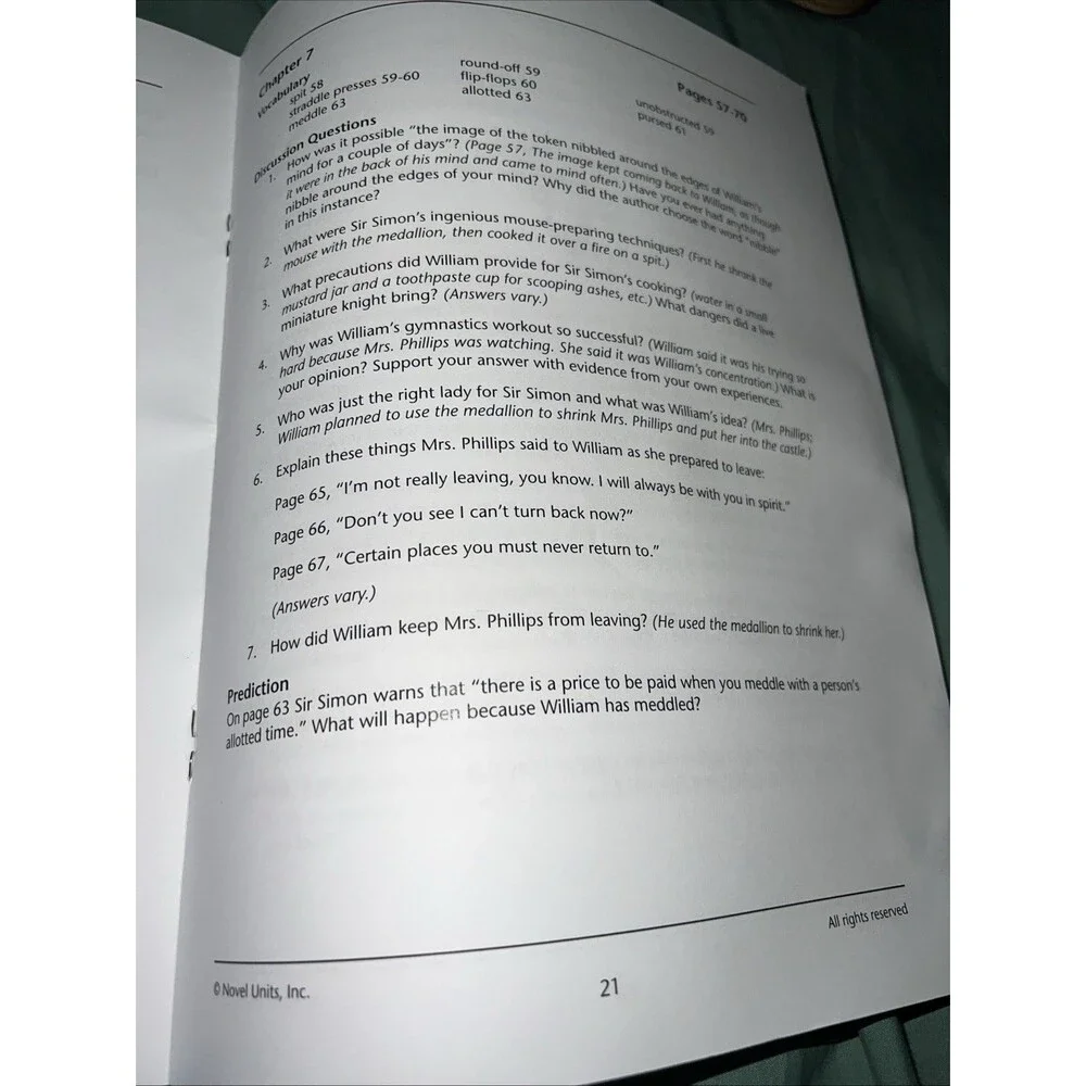 Castle in the Attic Novel Units Teacher Guide by Novel Units (2019, Trade...
